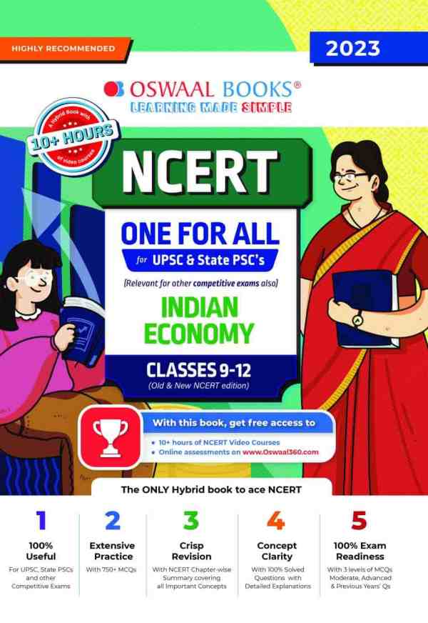 Oswaal NCERT One For All Indian Economy Class 6-12 for UPSC & State PSC